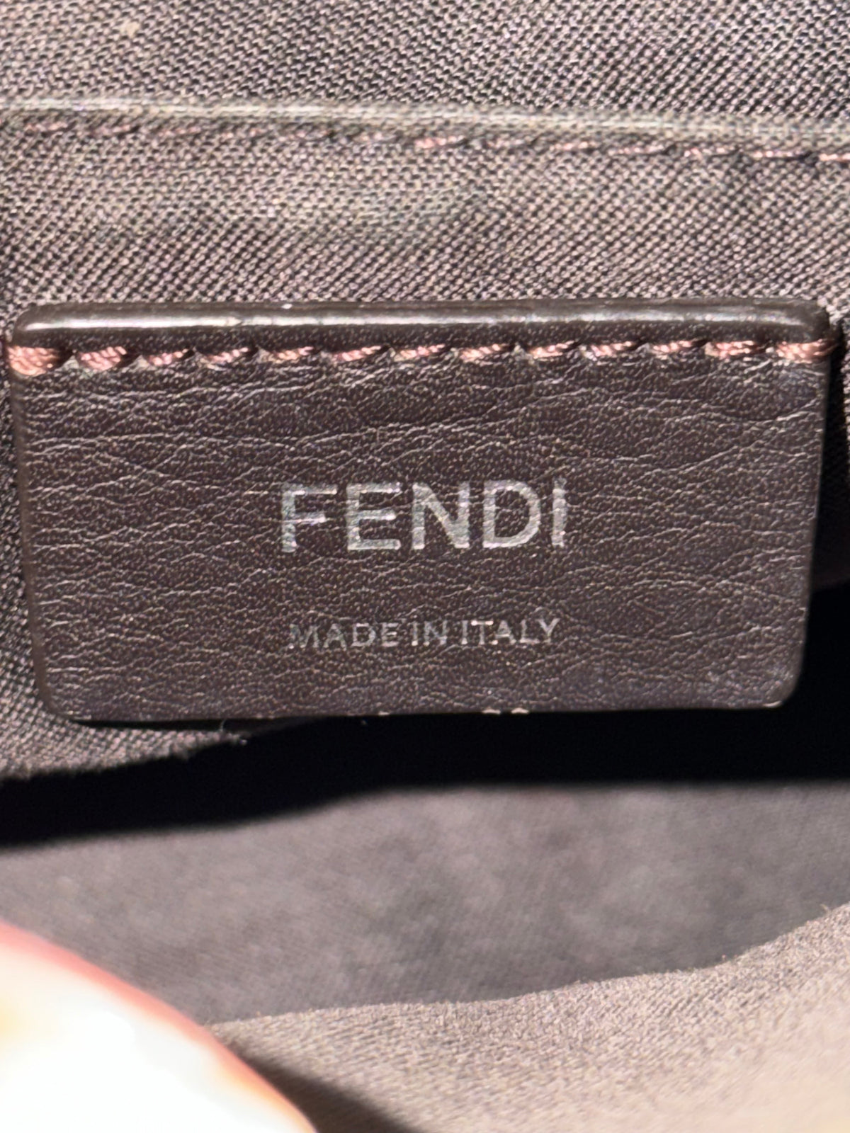 FENDI Zucca By The Way Leather 2Way Shoulder Bag Black Brown