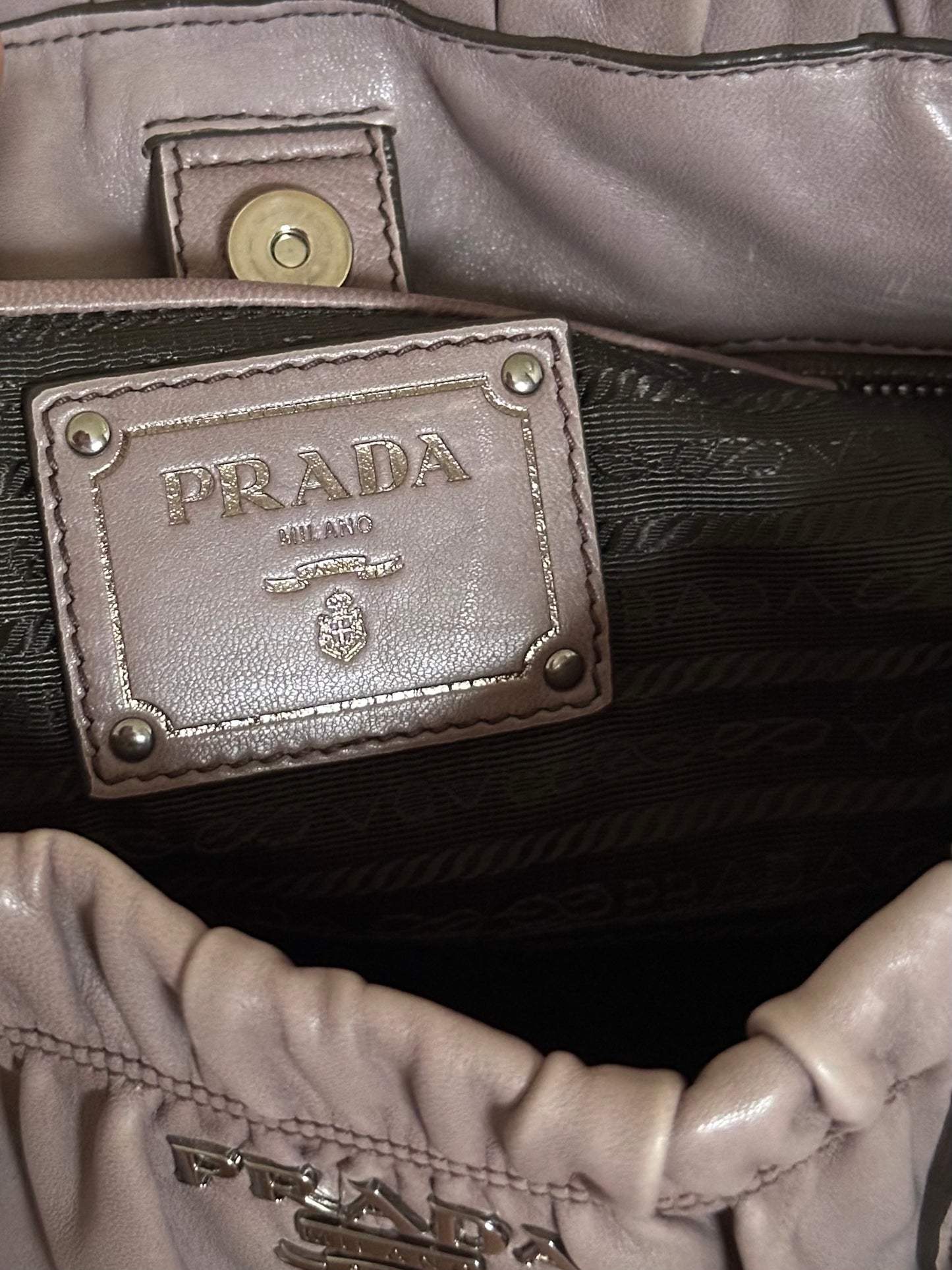 Prada Napa Leather bag Grayish-Taupe