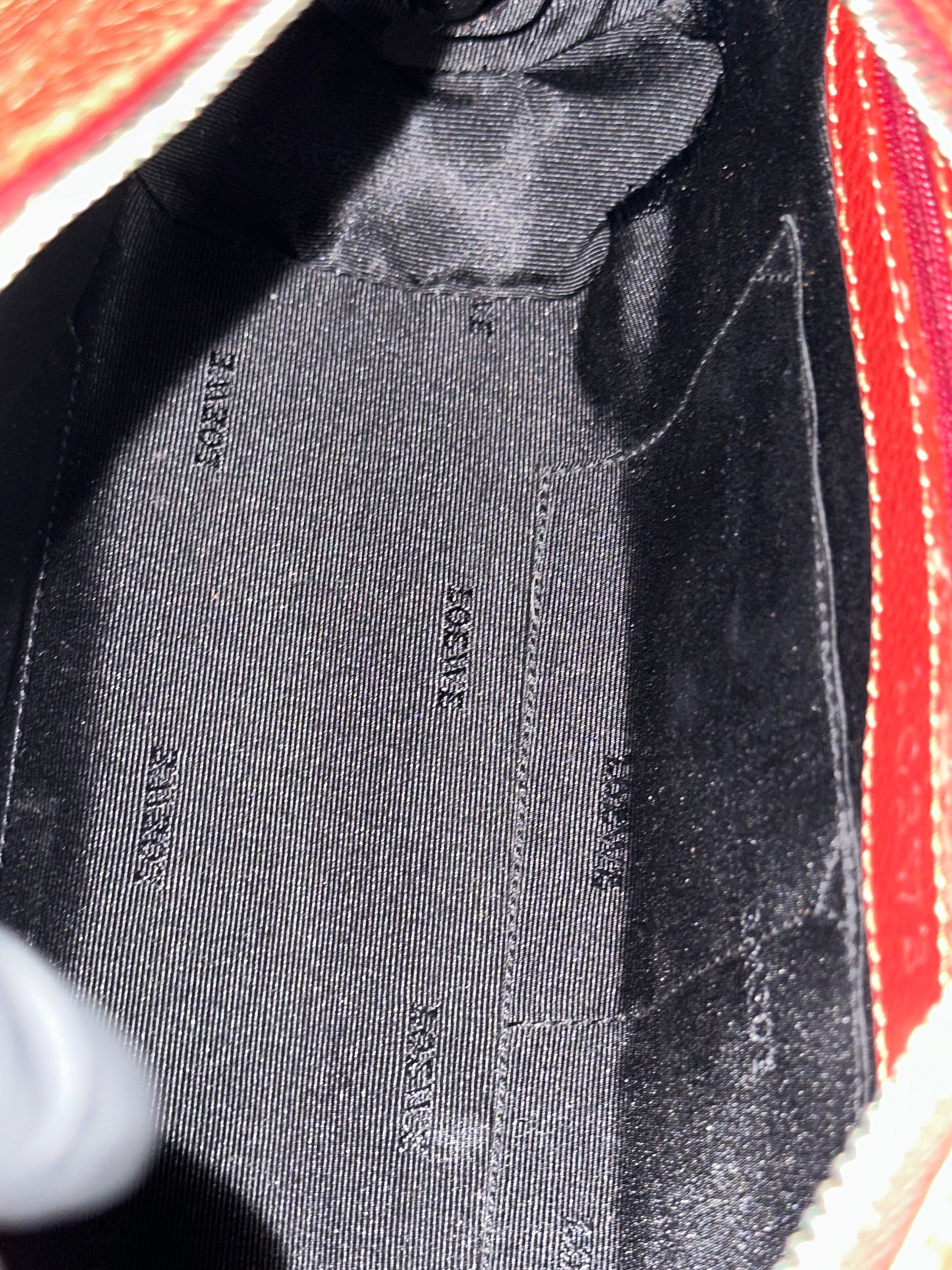 LOEWE Senda Leather Shoulder Bag Handbag Red