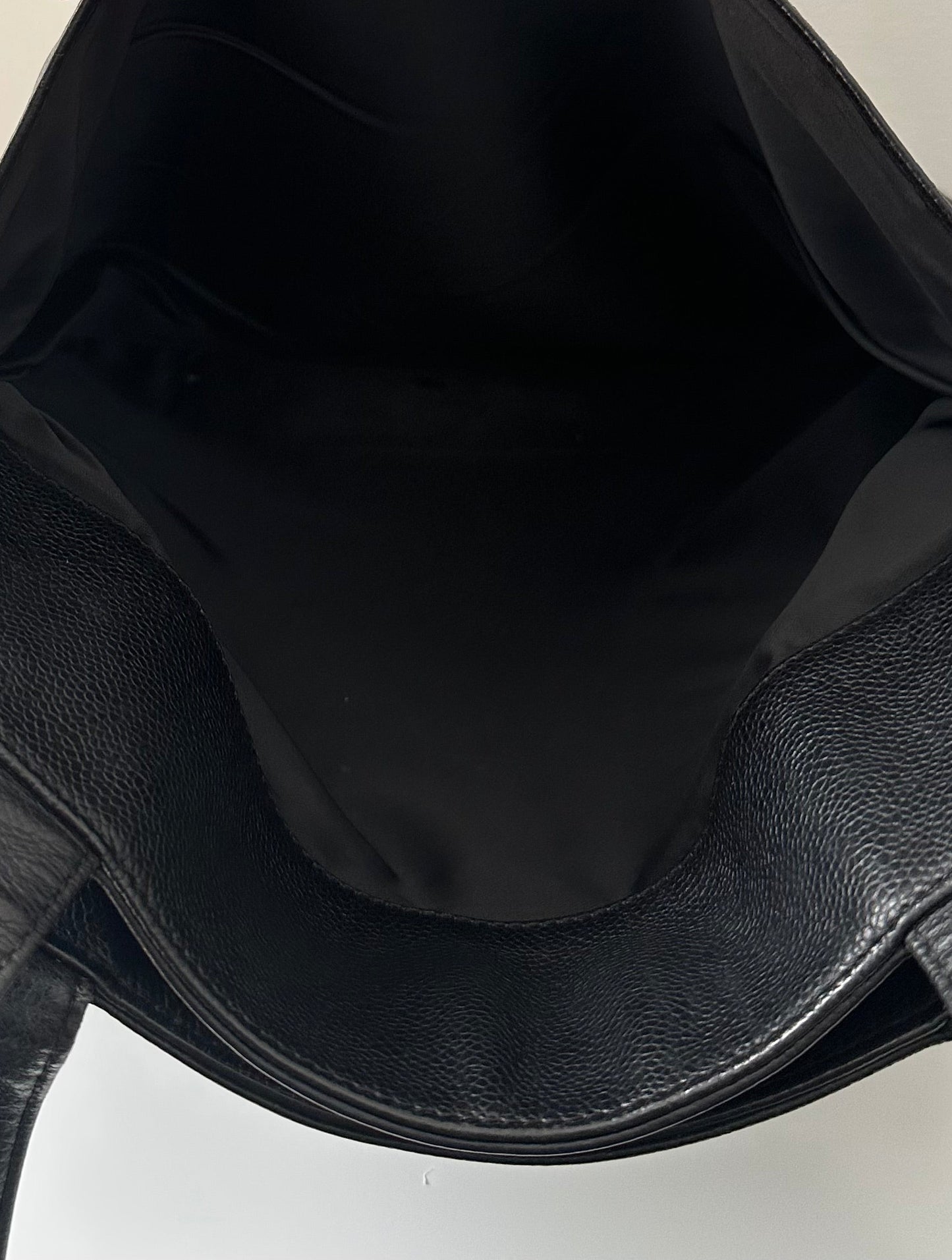 Chanel Logo Caviar Leather Tote