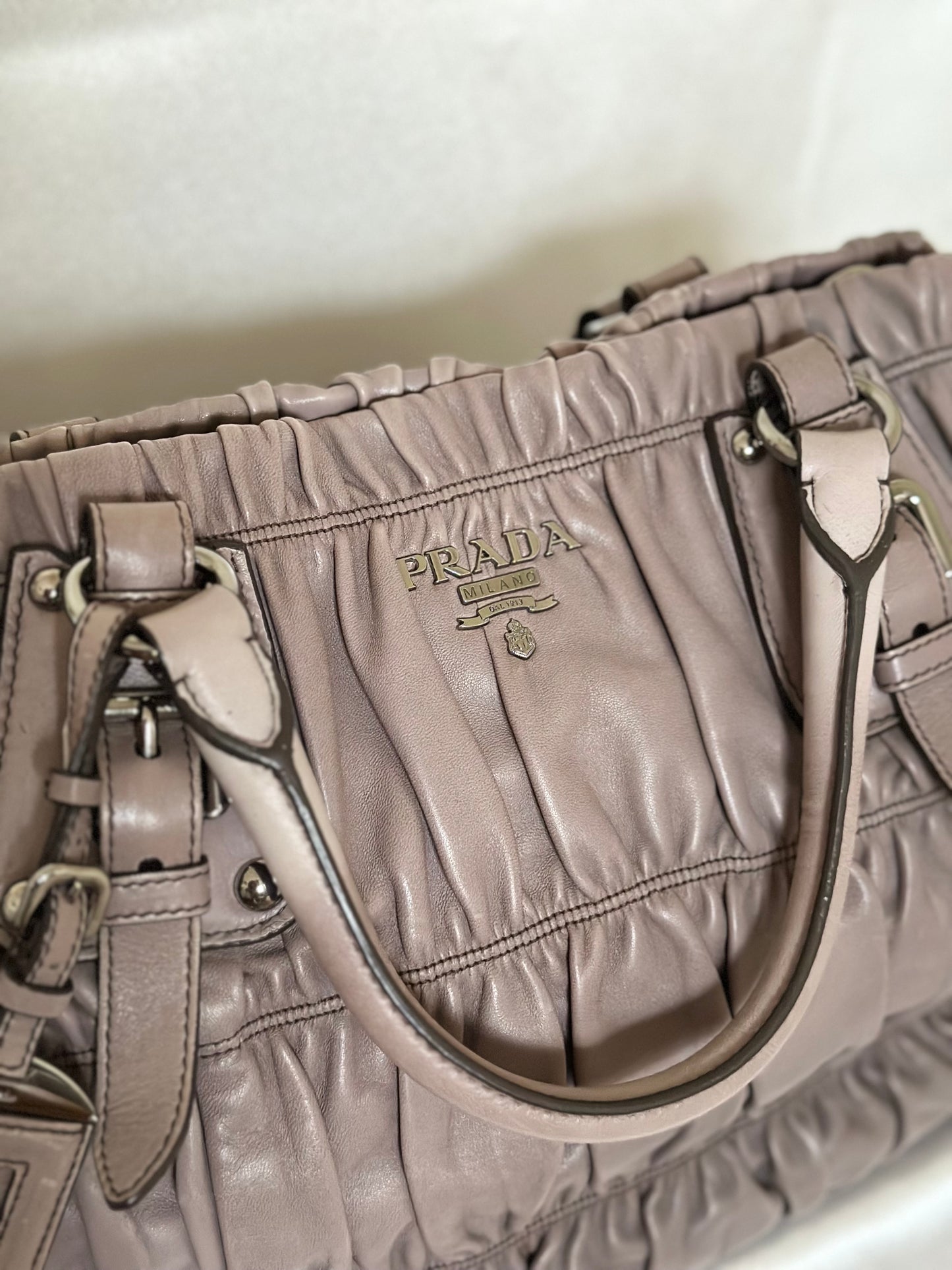 Prada Napa Leather bag Grayish-Taupe