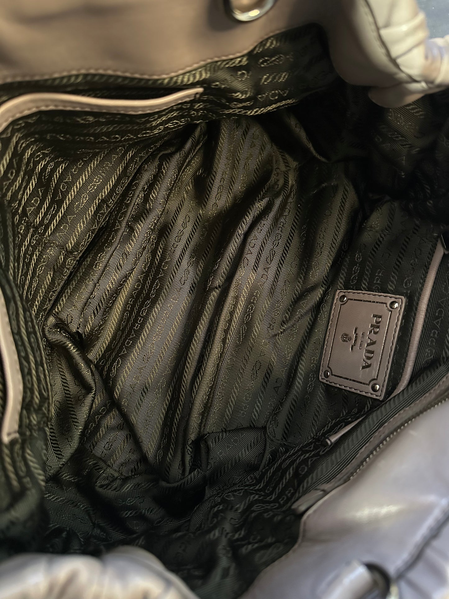 Prada Napa Leather bag Grayish-Taupe