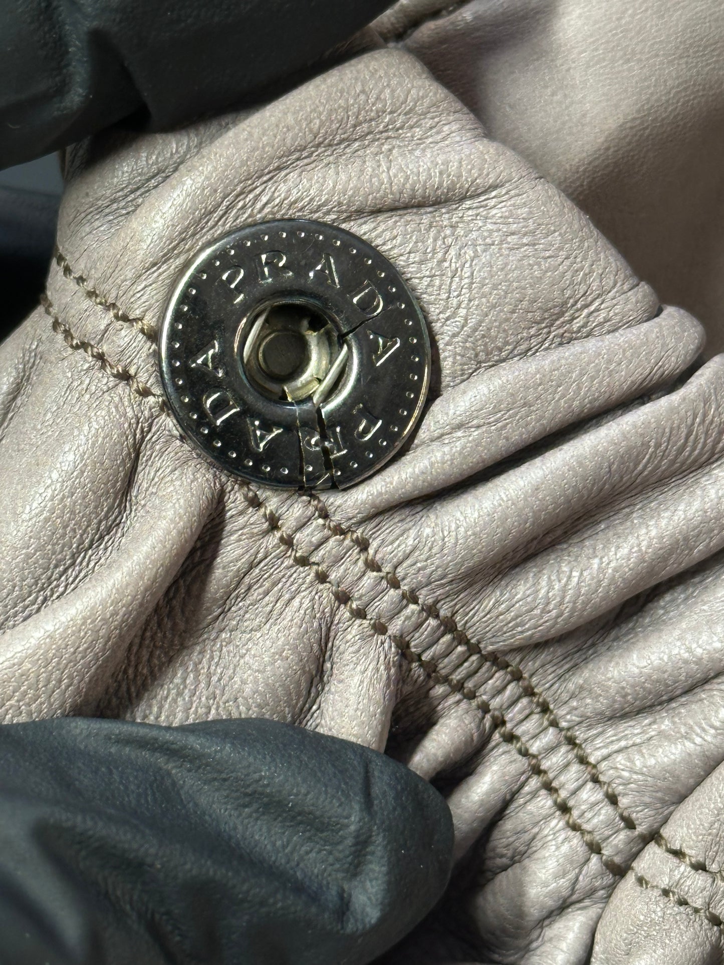 Prada Napa Leather bag Grayish-Taupe