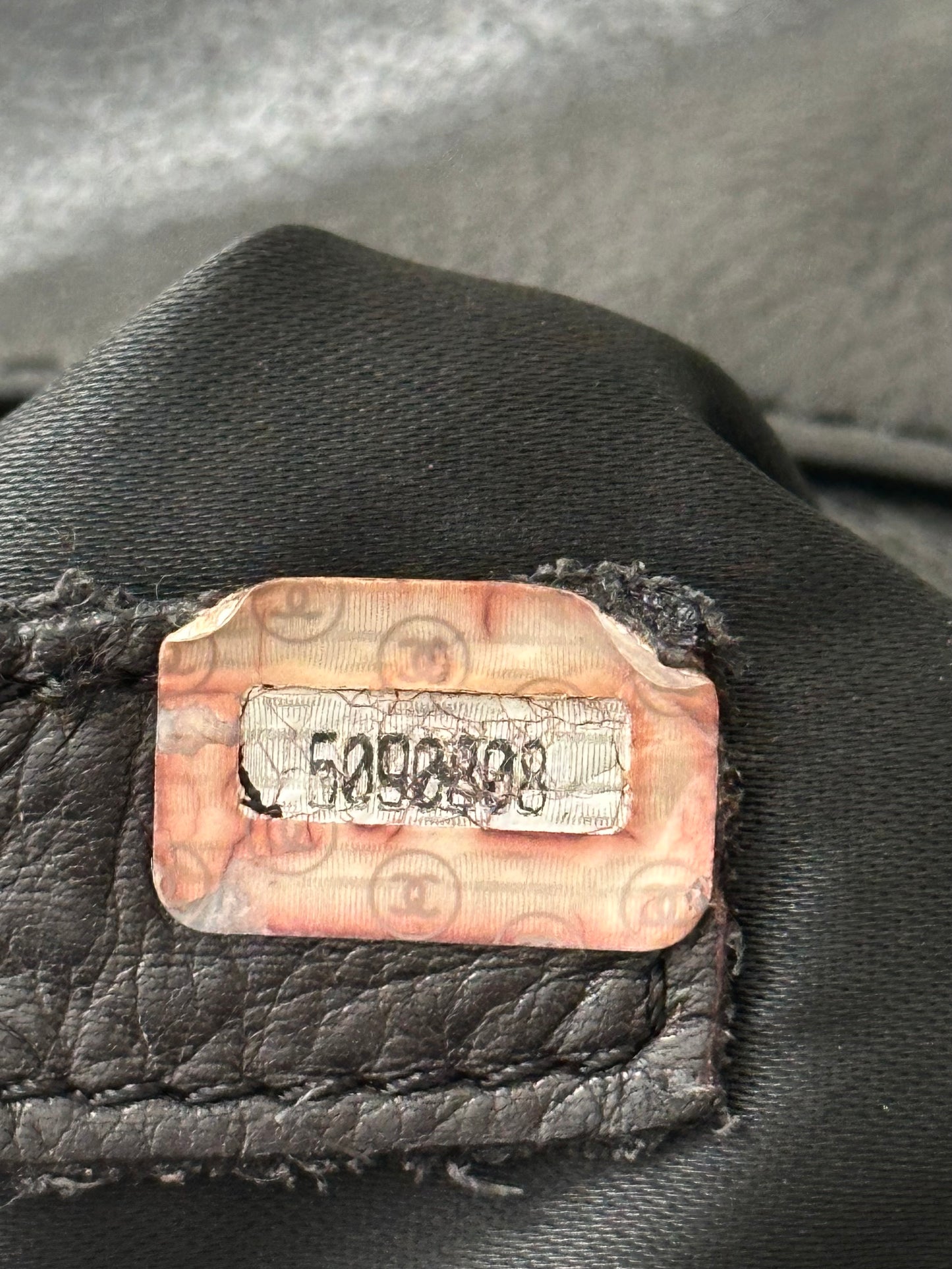 Chanel Logo Caviar Leather Tote